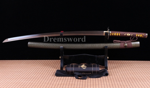 Japanese samurai Katana 1060 high carbon steel sword sharp can cut tree bamboo.