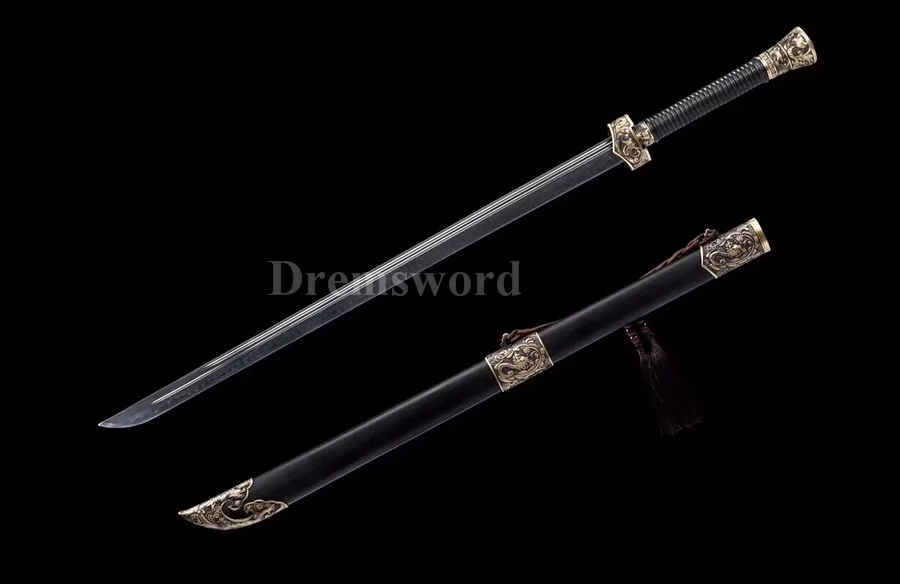 Hand forge T10 steel clay tempered Chinese Saber Sword 斩马刀 battle ready sharp