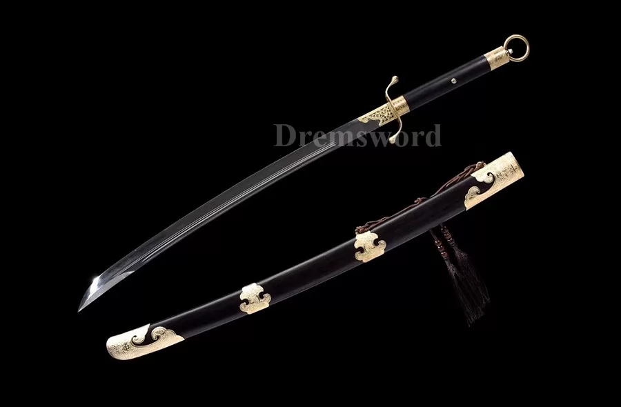 Hand forge folded steel clay tempered Chinese tai ji Sword 太极刀 battle ready.
