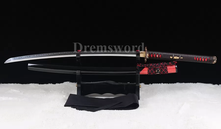 Nagamaki Shihozume Clay Tempered Lamination Battle Ready Japanese samurai Sword blade full tang sharp.
