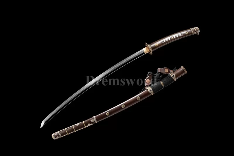 Tamahagane steel tachi sword Clay Tempered Lamination Blade Japanese samurai Sword fully hand polished.