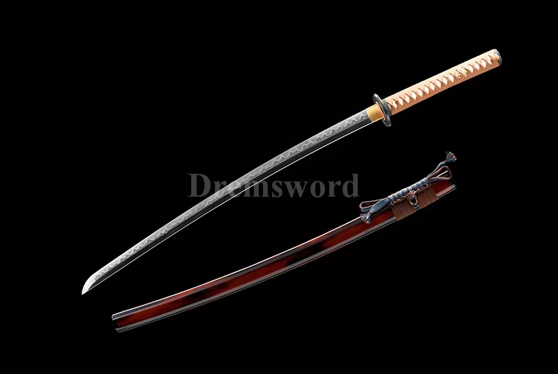 High quality Clay Tempered choji hamon T10 steel Katana Japanese samurai Sword Battle Ready full tang sharp.