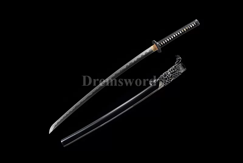 High quality L6 steel Clay Tempered Katana Japanese samurai Sword Battle Ready full tang sharp.