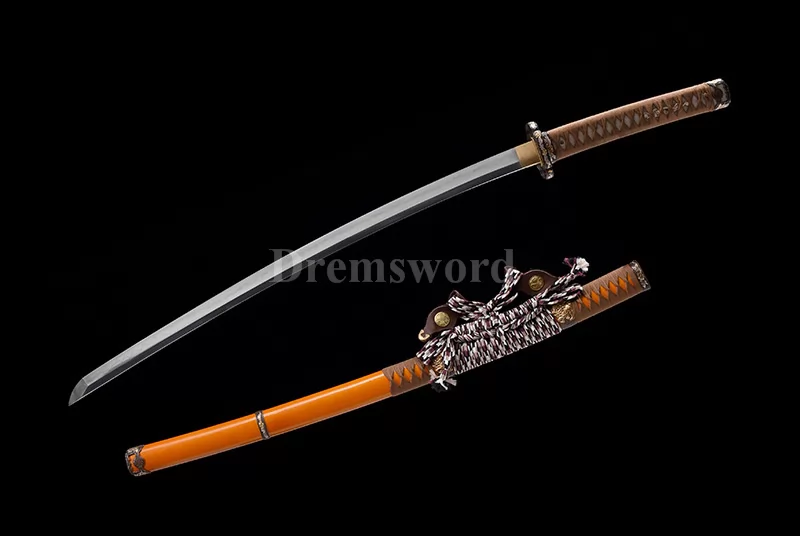 Battle Ready Damascus Carbon Steel Japanese katana Clay Tempered sword Sharp