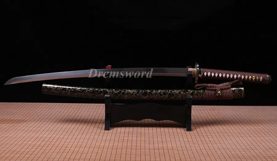 Dremsword hand forge damascus folded steel unokubi-zukuri katana  razor sharpjapanese samurai sword full tang.