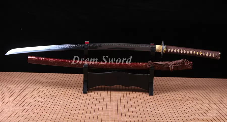High quality Clay tempered katana sword  japanese samurai sword Choji hamon T10 steel full tang sharp battle ready.